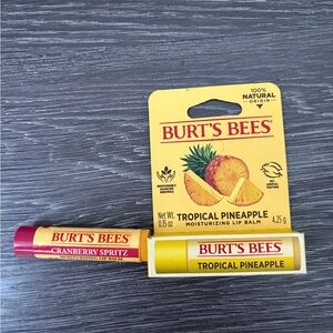 NWT Burt's Bees Pineapple Lip Balm Tropical Pineapple and Cranberry Spritz